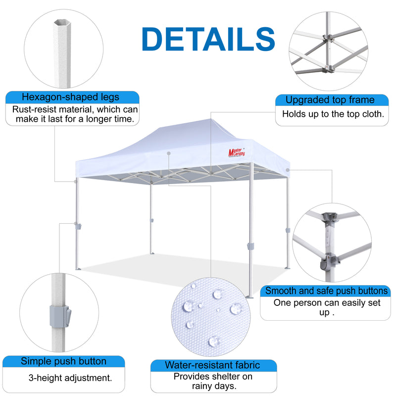 Load image into Gallery viewer, Mastercanopy Core-35 Premium Heavy Duty Instant Canopy Tent - 10x10, 10x15, 10x20