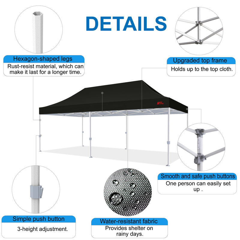 Load image into Gallery viewer, Mastercanopy Core-35 Premium Heavy Duty Instant Canopy Tent - 10x10, 10x15, 10x20