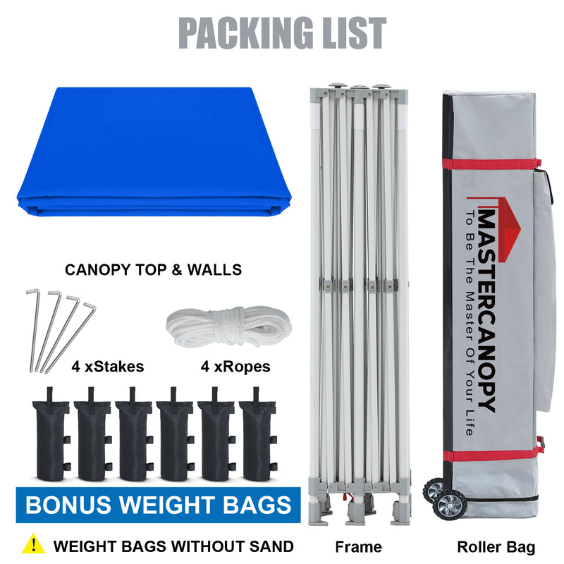 Load image into Gallery viewer, Mastercanopy Lite-30 Commercial Canopy Tent with Sidewalls - 10x10, 10x15, 10x20