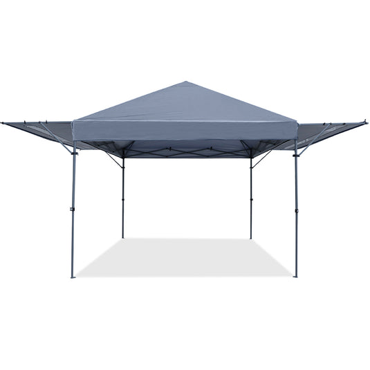 Leisure Sports Pop‑up Gazebo Canopy Tent with Double Adjustable Awnings 10x17