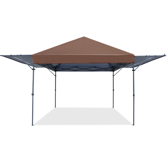 Leisure Sports Pop‑up Gazebo Canopy Tent with Double Adjustable Awnings 10x17