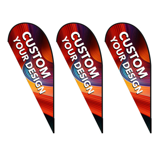 Custom Teardrop Flag 8 FT, 10 FT, 12 FT (1 Flag)
