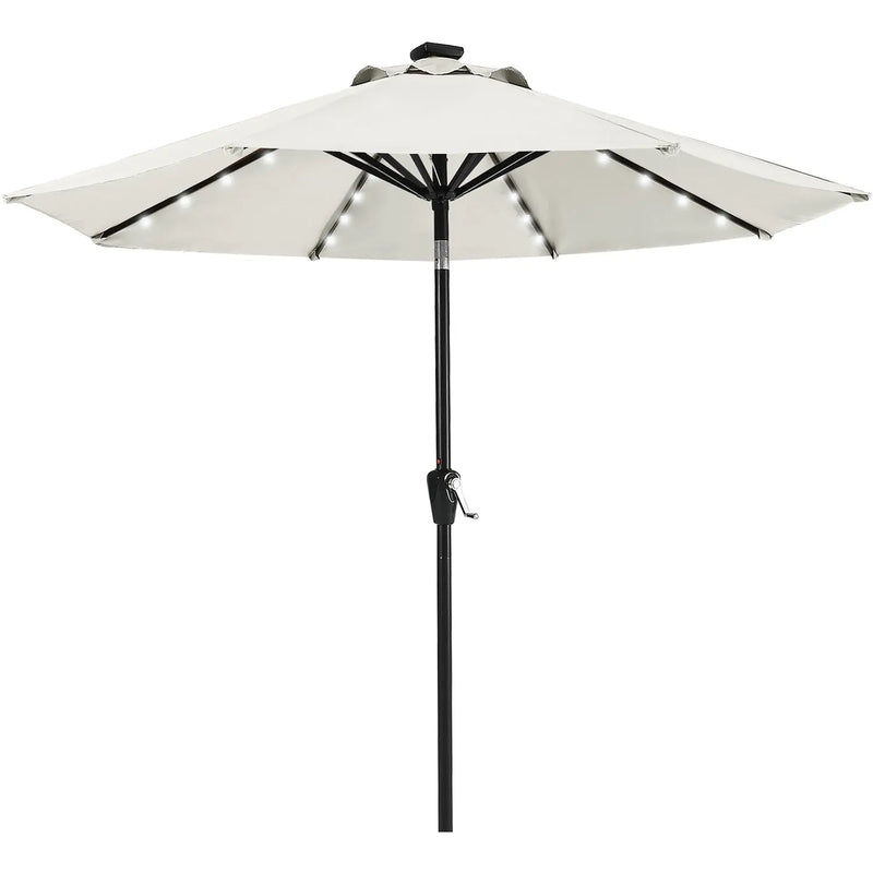 Load image into Gallery viewer, MASTERCANOPY Patio Umbrella with 32 Solar LED Lights 6/8 Ribs-CA