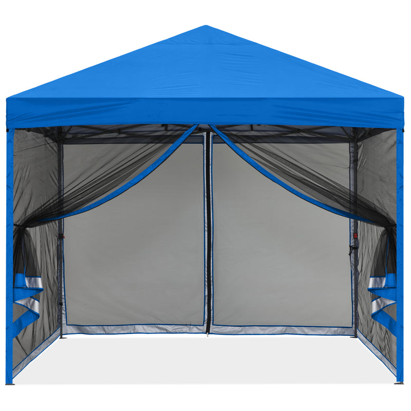 Load image into Gallery viewer, Leisure Sports Pop‑up Easy Setup Outdoor Canopy with Netting Screen Walls – 8x8, 10x10