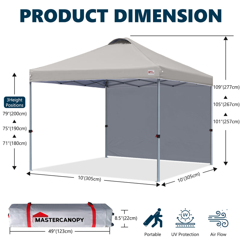 Load image into Gallery viewer, Leisure Sports Durable Pop-Up Canopy Tent with Sidewall - 8x8, 10x10