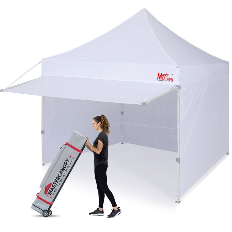 Load image into Gallery viewer, Commercial Series Pop‑up Canopy Tent 10x10 with Awning & Sidewalls