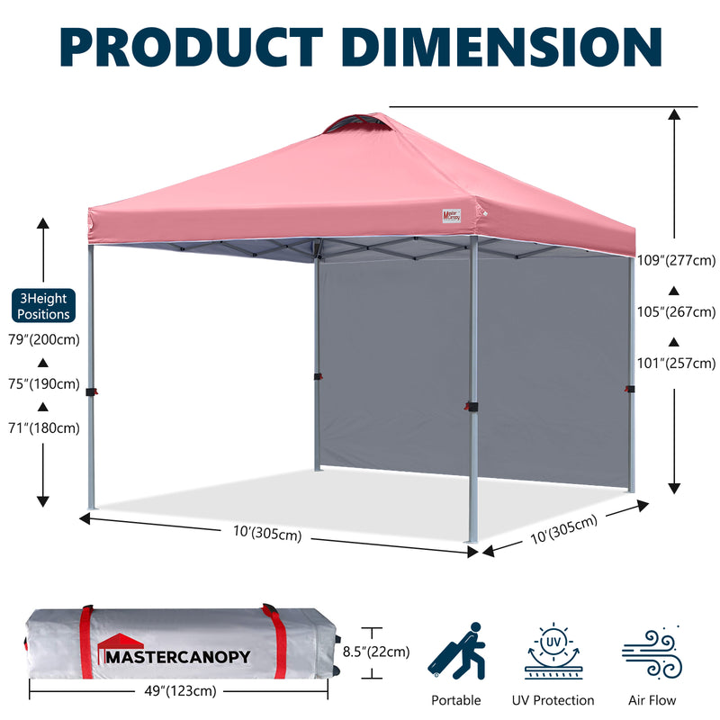 Load image into Gallery viewer, Leisure Sports Durable Pop-Up Canopy Tent with Sidewall - 8x8, 10x10