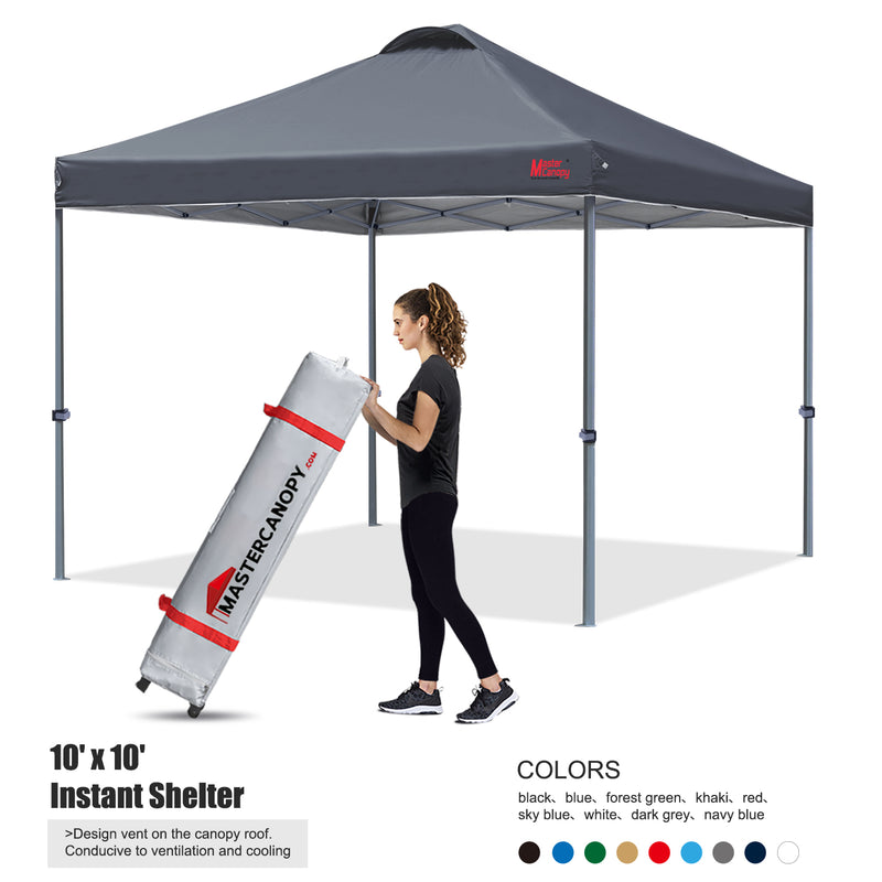 Load image into Gallery viewer, Leisure Sports Durable Ez Pop‑up Canopy Tent with Vented Top – 10x10, 12x12