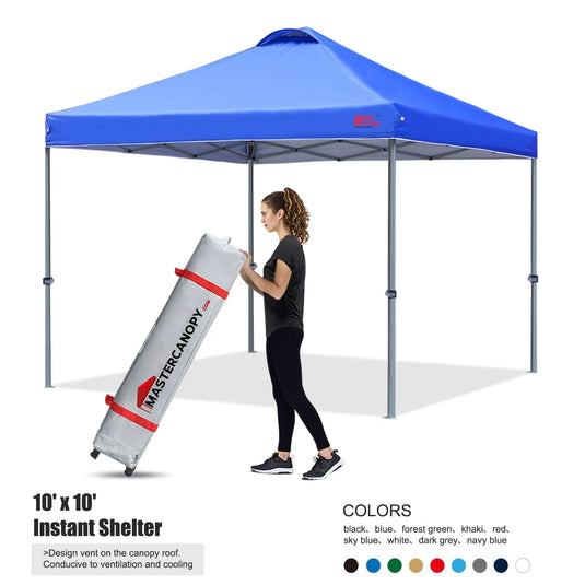 Leisure Sports Durable Ez Pop-up 8x8/10x10/ Canopy Tent With Vented Top-CA