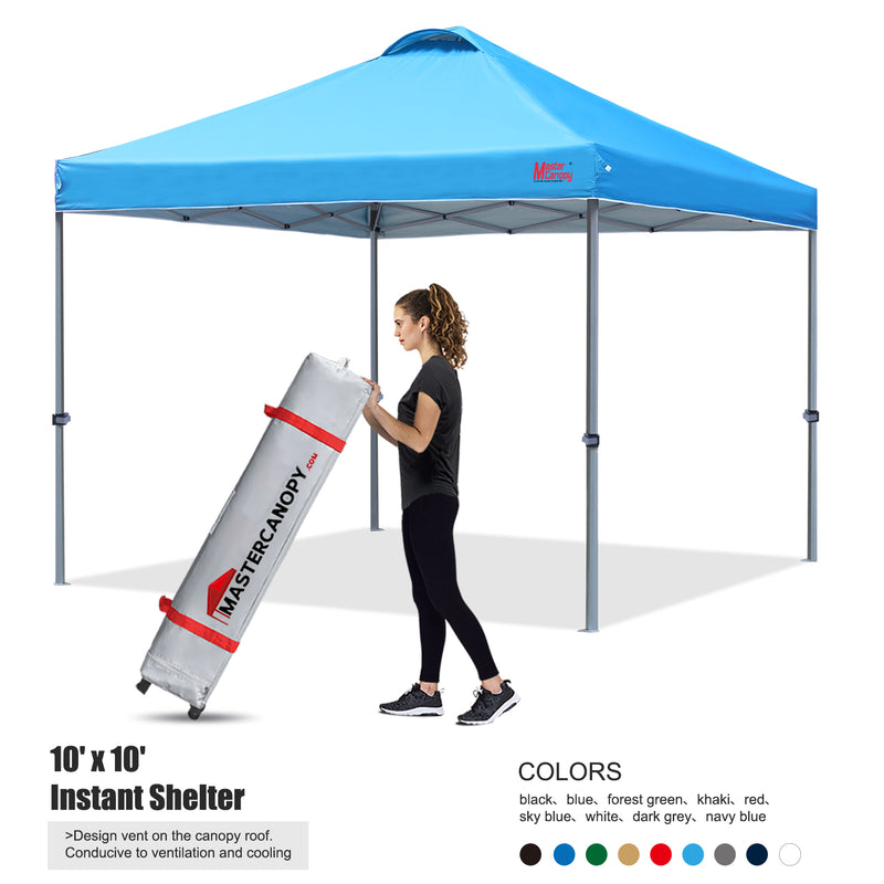 Load image into Gallery viewer, Leisure Sports Durable Ez Pop‑up Canopy Tent with Vented Top – 10x10, 12x12