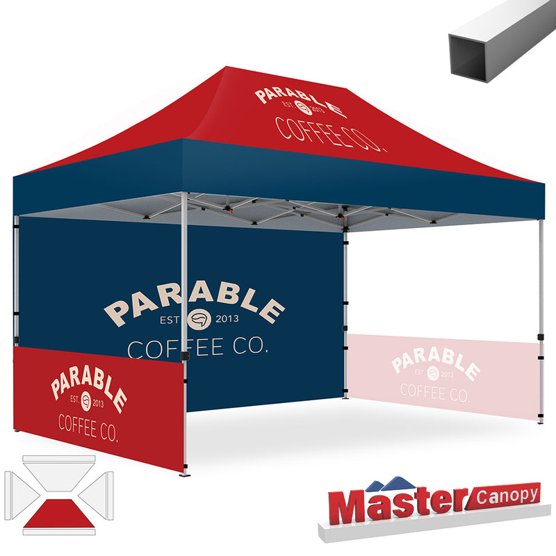 Load image into Gallery viewer, Mastercanopy Lite-30 Custom Canopy Tent Deluxe Easy Pop‑up Personalized 10x10, 10x15, 10x20