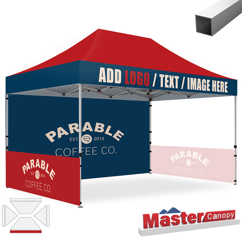 Load image into Gallery viewer, Mastercanopy Lite-30 Custom Canopy Tent Deluxe Easy Pop‑up Personalized 10x10, 10x15, 10x20