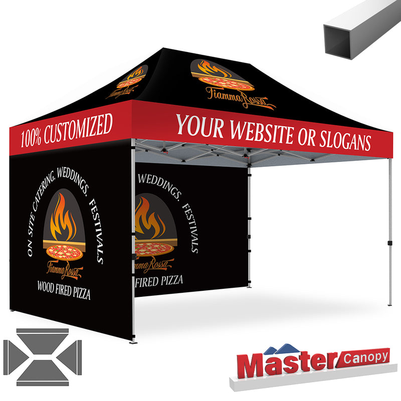 Load image into Gallery viewer, Mastercanopy Lite-30 Custom Canopy Tent Deluxe Easy Pop‑up Personalized 10x10, 10x15, 10x20