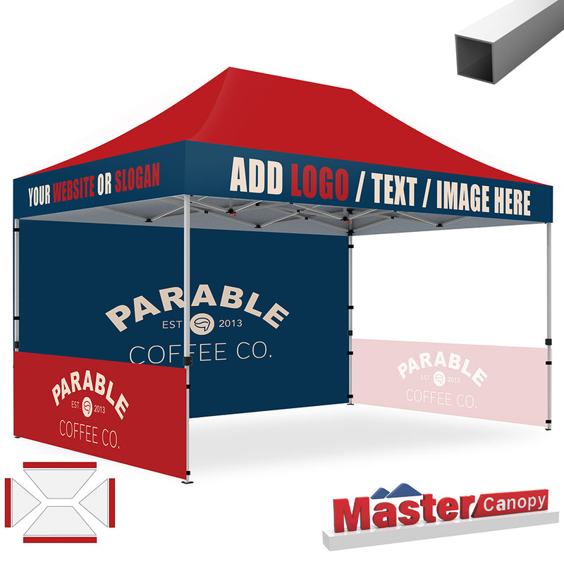 Load image into Gallery viewer, Mastercanopy Lite-30 Custom Canopy Tent Deluxe Easy Pop‑up Personalized 10x10, 10x15, 10x20