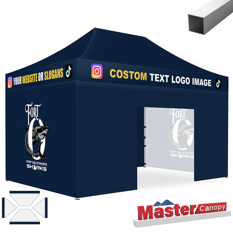 Load image into Gallery viewer, Mastercanopy Lite-30 Custom Canopy Tent Deluxe Easy Pop‑up Personalized 10x10, 10x15, 10x20