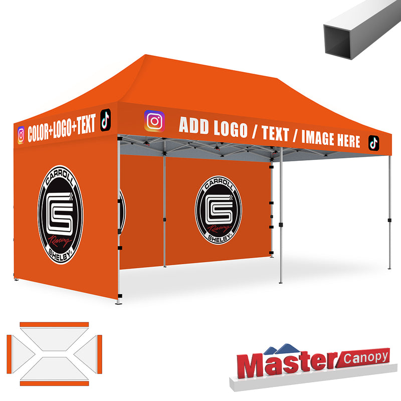 Load image into Gallery viewer, Mastercanopy Lite-30 Custom Canopy Tent Deluxe Easy Pop‑up Personalized 10x10, 10x15, 10x20