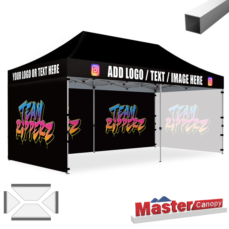 Load image into Gallery viewer, Mastercanopy Lite-30 Custom Canopy Tent Deluxe Easy Pop‑up Personalized 10x10, 10x15, 10x20