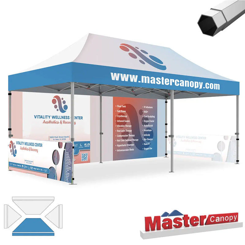 Load image into Gallery viewer, Mastercanopy Core-35 Custom Canopy Tent Heavy Duty Pop‑up Personalized 10x10, 10x15, 10x20