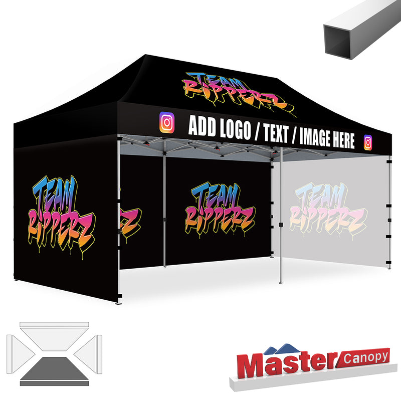Load image into Gallery viewer, Mastercanopy Lite-30 Custom Canopy Tent Deluxe Easy Pop‑up Personalized 10x10, 10x15, 10x20