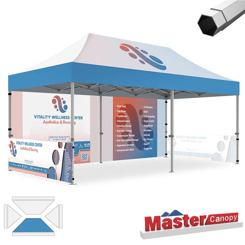 Load image into Gallery viewer, Mastercanopy Core-35 Custom Canopy Tent Heavy Duty Pop‑up Personalized 10x10, 10x15, 10x20