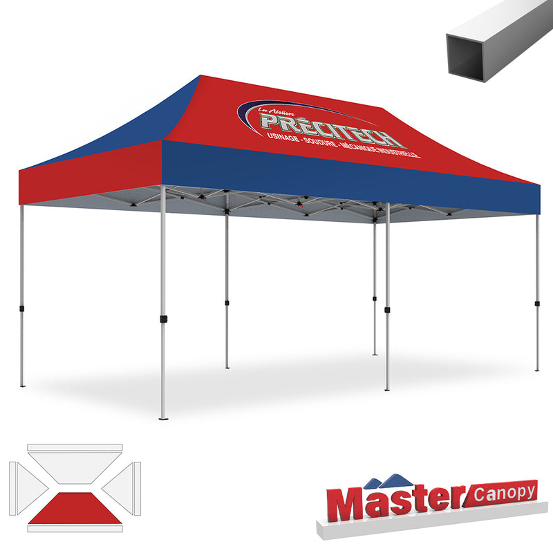 Load image into Gallery viewer, Mastercanopy Lite-30 Custom Canopy Tent Deluxe Easy Pop‑up Personalized 10x10, 10x15, 10x20