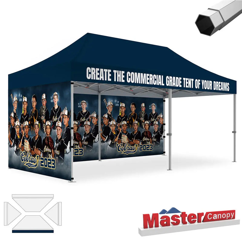 Load image into Gallery viewer, Mastercanopy Core-35 Custom Canopy Tent Heavy Duty Pop‑up Personalized 10x10, 10x15, 10x20