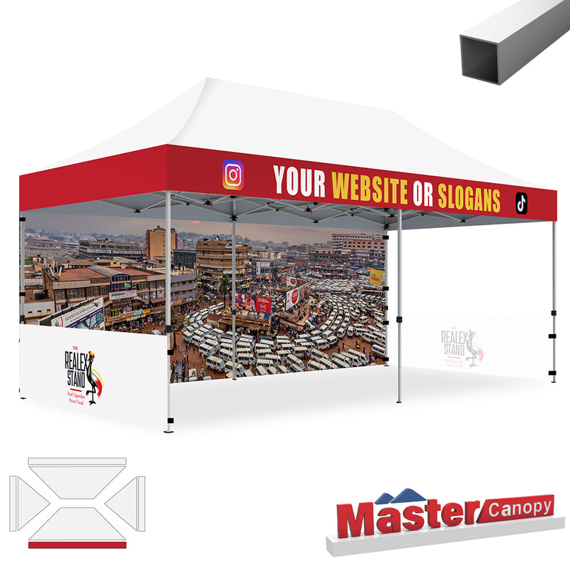 Load image into Gallery viewer, Mastercanopy Lite-30 Custom Canopy Tent Deluxe Easy Pop‑up Personalized 10x10, 10x15, 10x20