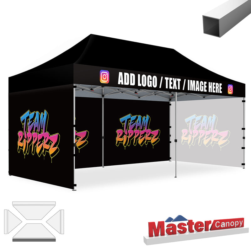 Load image into Gallery viewer, Mastercanopy Lite-30 Custom Canopy Tent Deluxe Easy Pop‑up Personalized 10x10, 10x15, 10x20