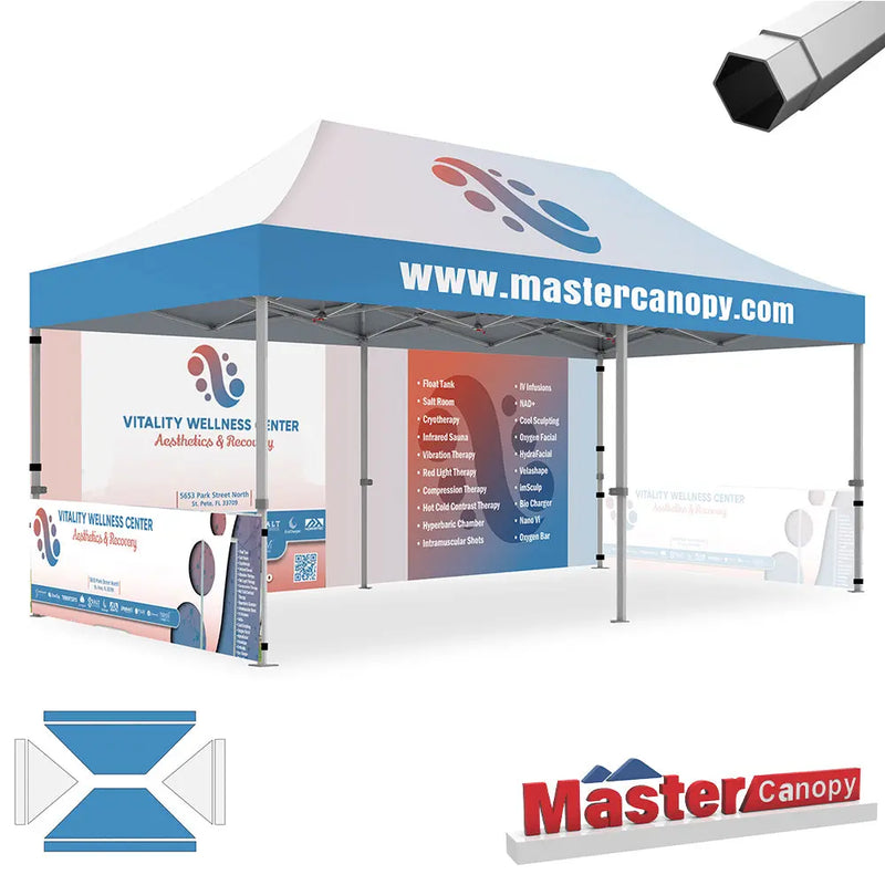 Load image into Gallery viewer, Mastercanopy Core-35 Custom Canopy Tent Heavy Duty Pop‑up Personalized 10x10, 10x15, 10x20