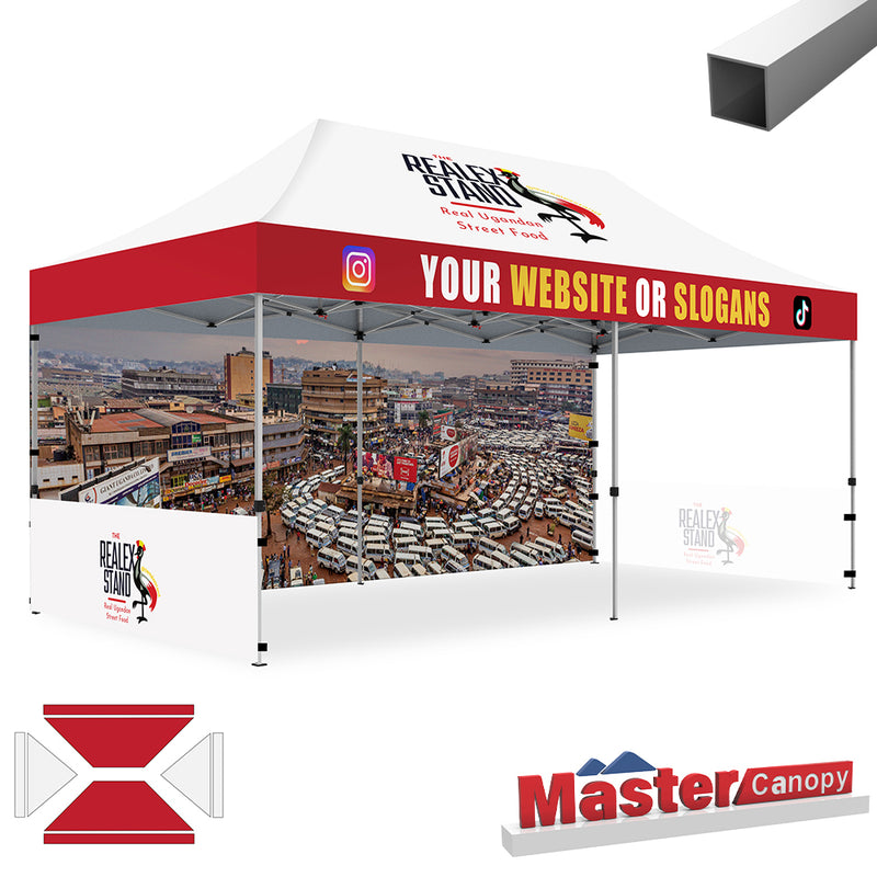 Load image into Gallery viewer, Mastercanopy Lite-30 Custom Canopy Tent Deluxe Easy Pop‑up Personalized 10x10, 10x15, 10x20