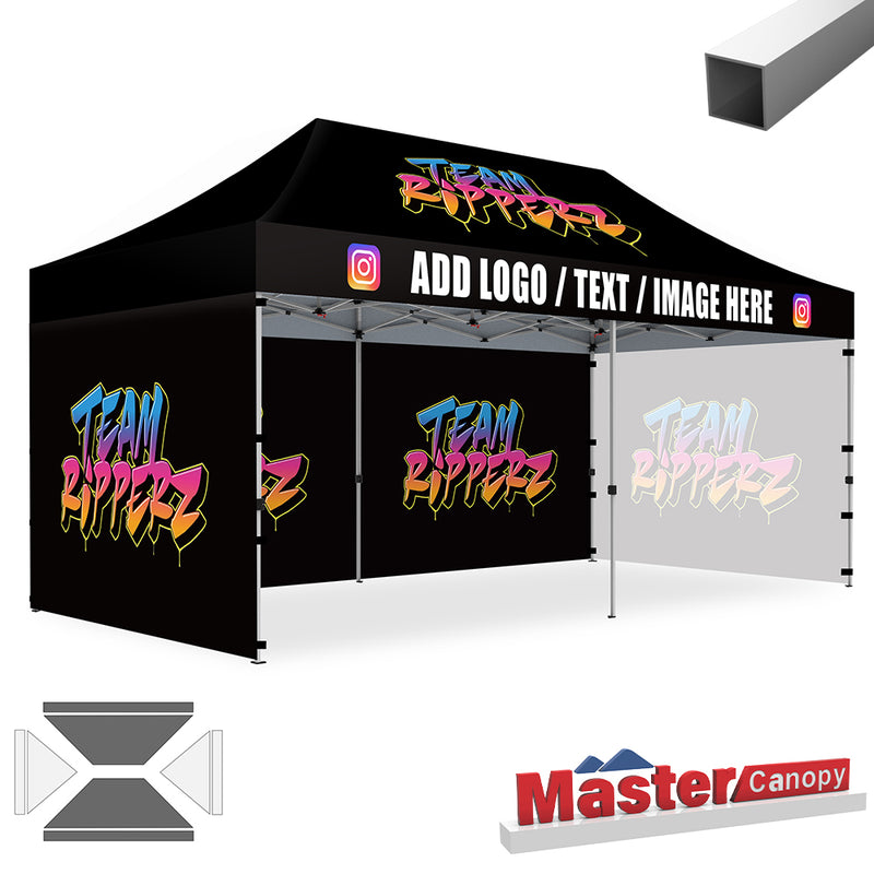 Load image into Gallery viewer, Mastercanopy Lite-30 Custom Canopy Tent Deluxe Easy Pop‑up Personalized 10x10, 10x15, 10x20