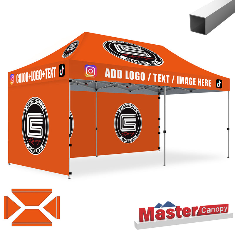 Load image into Gallery viewer, Mastercanopy Lite-30 Custom Canopy Tent Deluxe Easy Pop‑up Personalized 10x10, 10x15, 10x20