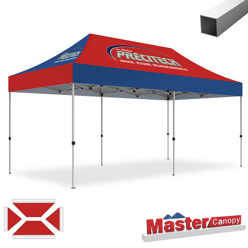 Load image into Gallery viewer, Mastercanopy Lite-30 Custom Canopy Tent Deluxe Easy Pop‑up Personalized 10x10, 10x15, 10x20