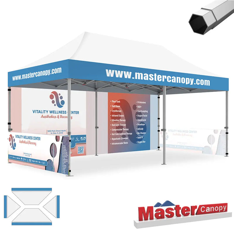 Load image into Gallery viewer, Mastercanopy Core-35 Custom Canopy Tent Heavy Duty Pop‑up Personalized 10x10, 10x15, 10x20