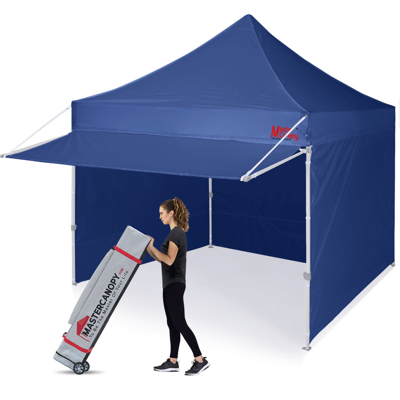 Load image into Gallery viewer, Commercial Series Pop‑up Canopy Tent 10x10 with Awning & Sidewalls