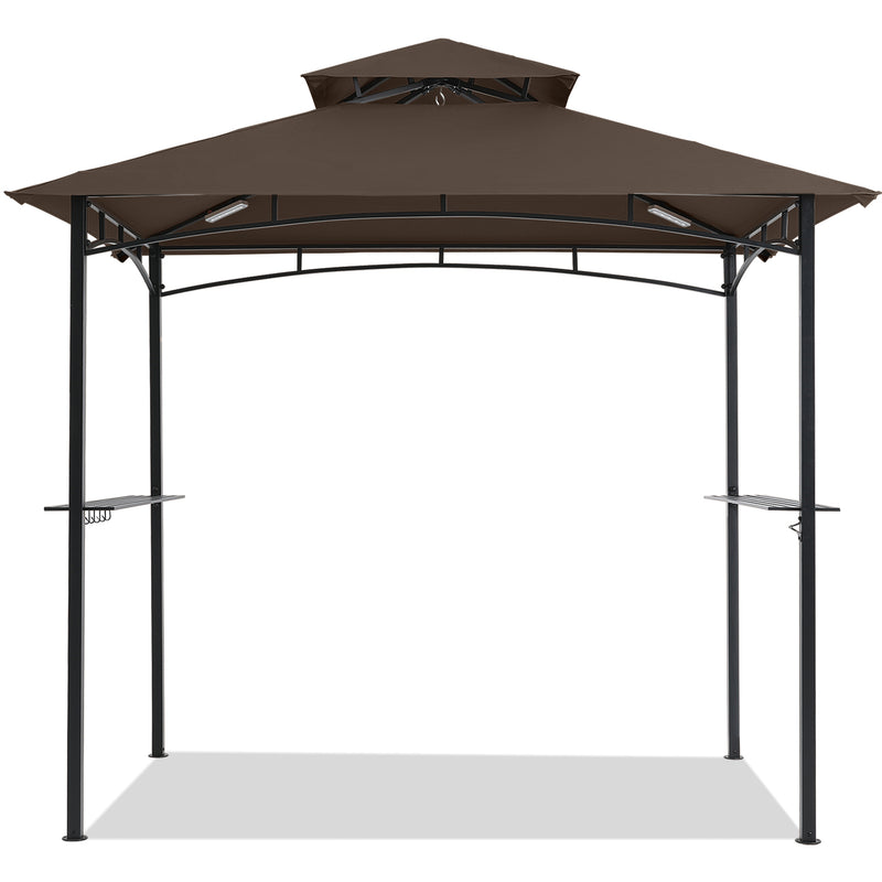 Load image into Gallery viewer, 8x5 Grill Gazebo Outdoor BBQ Gazebo Canopy with 2 LED Lights