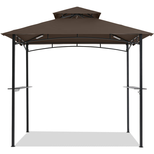 8x5 Grill Gazebo Outdoor BBQ Gazebo Canopy with 2 LED Lights