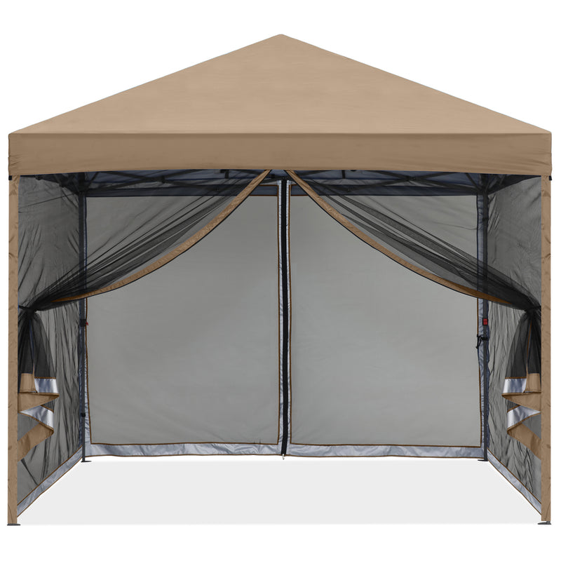Load image into Gallery viewer, Leisure Sports Pop‑up Easy Setup Outdoor Canopy with Netting Screen Walls – 8x8, 10x10