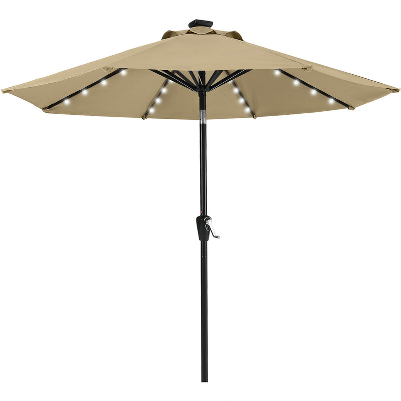 Load image into Gallery viewer, MASTERCANOPY Patio Umbrella with 32 Solar LED Lights 6&8 Ribs