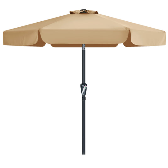MASTERCANOPY Valance Patio Umbrella for Outdoor Table Market 6/8 Ribs