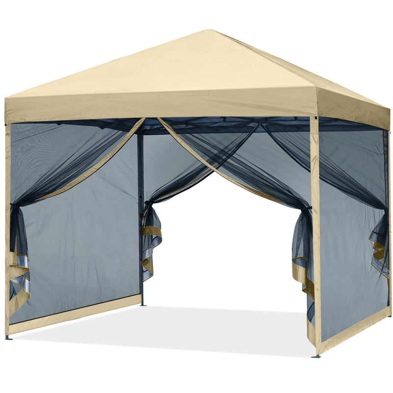 Load image into Gallery viewer, Leisure Sports Pop‑up Easy Setup Outdoor Canopy with Netting Screen Walls – 8x8, 10x10