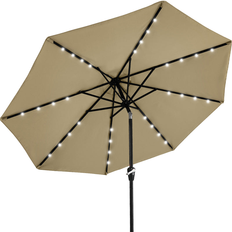 Load image into Gallery viewer, MASTERCANOPY Patio Umbrella with 32 Solar LED Lights 6&8 Ribs