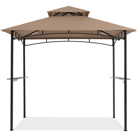 8x5 Grill Gazebo Outdoor BBQ Gazebo Canopy with 2 LED Lights
