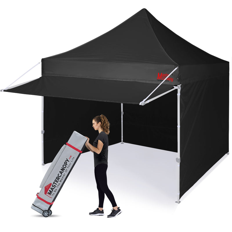 Load image into Gallery viewer, Commercial Series Pop‑up Canopy Tent 10x10 with Awning & Sidewalls