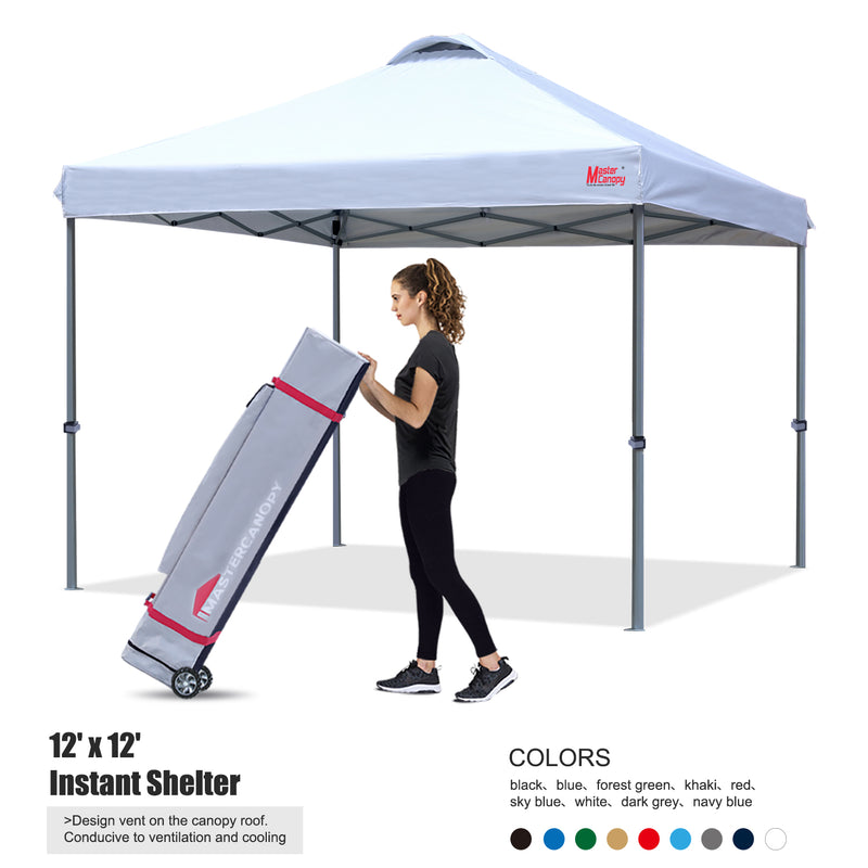 Load image into Gallery viewer, Leisure Sports Durable Ez Pop‑up Canopy Tent with Vented Top – 10x10, 12x12