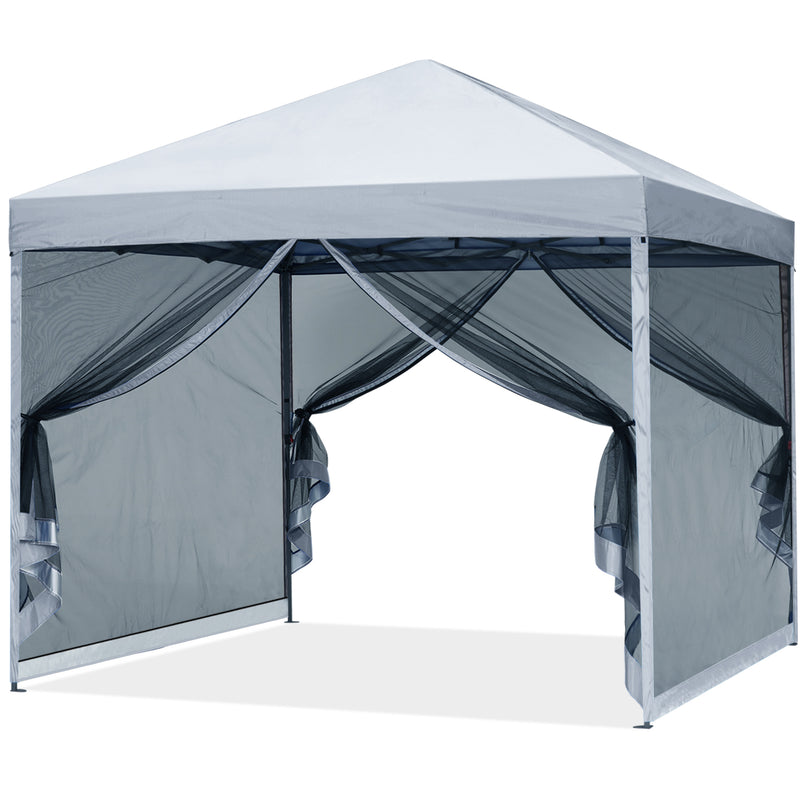 Load image into Gallery viewer, Leisure Sports Pop‑up Easy Setup Outdoor Canopy with Netting Screen Walls – 8x8, 10x10