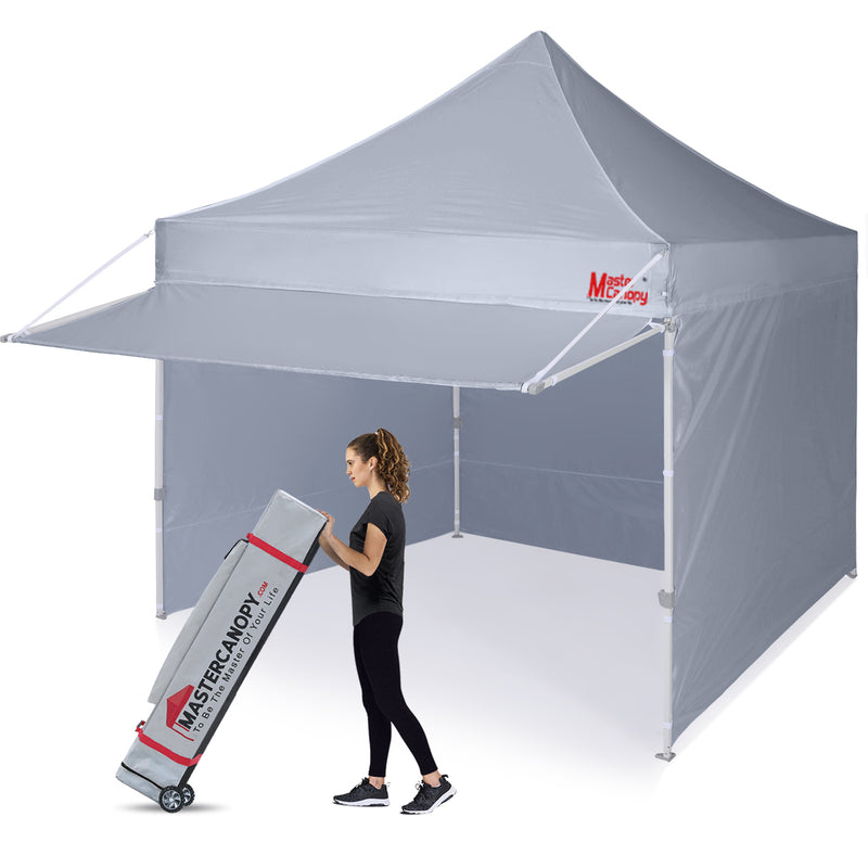 Load image into Gallery viewer, Commercial Series Pop‑up Canopy Tent 10x10 with Awning & Sidewalls