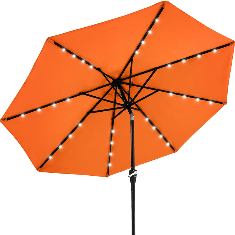 Load image into Gallery viewer, MASTERCANOPY Patio Umbrella with 32 Solar LED Lights 6&8 Ribs