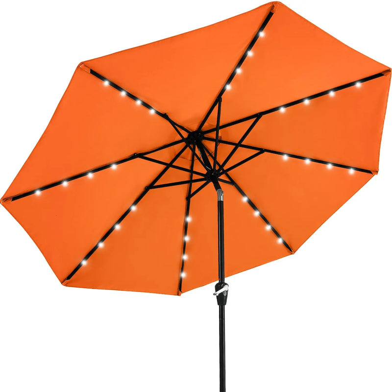 Load image into Gallery viewer, MASTERCANOPY Patio Umbrella with 32 Solar LED Lights 6/8 Ribs-CA