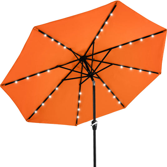 MASTERCANOPY Patio Umbrella with 32 Solar LED Lights 6&8 Ribs